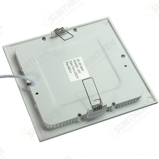 Dimmable 12W Square Ultra Thin Ceiling Energy-Saving LED Panel Light