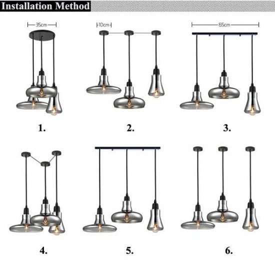 E14 Light Source Not Included Modern Glass Chandelier and Creative Pendant Light for Living Room