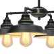 E26 Industrial Metal Chandelier Pendant Light Indoor Home Bar Ceiling Lamp Fixture AC110V