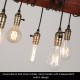 E26x6 Light Wooden Chandelier Industry Restaurant Pendant Lamp Art Ceiling Decor AC110-240V