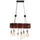 E26x6 Light Wooden Chandelier Industry Restaurant Pendant Lamp Art Ceiling Decor AC110-240V