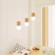 E27 1-5 Light Wood Pendant Ceiling Lamp Chandelier Bar Home Fixture Decoration