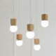 E27 1-5 Light Wood Pendant Ceiling Lamp Chandelier Bar Home Fixture Decoration