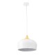 E27 30CM Simple Modern LED Ceiling Light Wood Metal Pendant Lamp Black/White AC110-256V