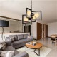 E27 4 Heads Industrial Pendant Light Chandelier Ceiling Lamp for Kitchen Room Office AC110-250V