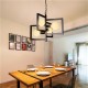 E27 4 Heads Industrial Pendant Light Chandelier Ceiling Lamp for Kitchen Room Office AC110-250V