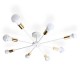 E27 8 Heads Vintage Industrial Edison Chandelier Metal Flush Mount LED Ceiling Lights AC 85-265V