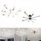 E27 8 Heads Vintage Industrial Edison Chandelier Metal Flush Mount LED Ceiling Lights AC 85-265V