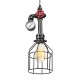 E27 Industrial Vintage Iron Cage Ceiling Light Hang Wire Chandelier Pendant Lamp AC85-220V