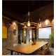 E27 Loft Industrial Hemp Rope Birdcage Chandelier Restaurant Bar Light Pendant Lamp