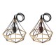 E27 Loft Industrial Hemp Rope Birdcage Chandelier Restaurant Bar Light Pendant Lamp