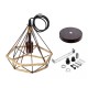 E27 Loft Industrial Hemp Rope Birdcage Chandelier Restaurant Bar Light Pendant Lamp