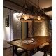 E27 Loft Industrial Hemp Rope Birdcage Chandelier Restaurant Bar Light Pendant Lamp