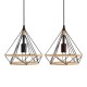 E27 Loft Industrial Hemp Rope Birdcage Chandelier Restaurant Bar Light Pendant Lamp