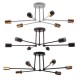 E27 Modern Pendant Lamp Ceiling Light Chandelier Vintage 6 Heads Sockets Holder