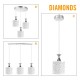 E27 Modren Dining Room Adjustable Loft Glass Ceiling Light Lamp Shade Pendant Light Without Bulb