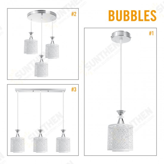 E27 Modren Dining Room Adjustable Loft Glass Ceiling Light Lamp Shade Pendant Light Without Bulb