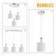 E27 Modren Dining Room Adjustable Loft Glass Ceiling Light Lamp Shade Pendant Light Without Bulb