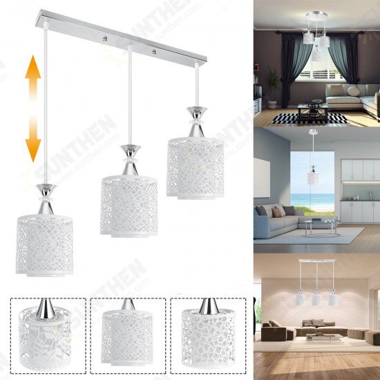 E27 Modren Dining Room Adjustable Loft Glass Ceiling Light Lamp Shade Pendant Light Without Bulb