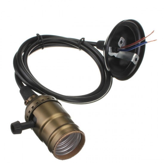 E27 Screw Bulbs Edison Retro Pendant Light Holder With Switch 110-220V