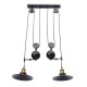 E27 Vintage Industrial Retro Hanging Ceiling Light 2 Chandeliers Pendant Stretch Lamp AC110-240V