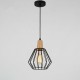 E27 Wood Pendant Light Modern Ceiling Lights Bar Lamp Black Pendant Lighting Without Bulb