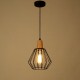 E27 Wood Pendant Light Modern Ceiling Lights Bar Lamp Black Pendant Lighting Without Bulb