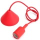 E27/E26 1M Silicone Home Ceiling Pendant Light Bulb Holder Hanging Lamp Socket Fixture