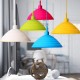 E27/E26 Pendant Lamp Holder Colorful Silicone Folding Lampshade Ceiling Light Socket AC 110-240V