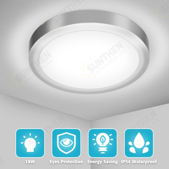 23CM 18W Modern Plating Round LED Ceiling Light 2835 SMD White Indoor Home Spotlight AC85-265V