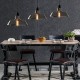 Industrial Retro Vintage Pipe Glass Edison Bulb Pendent Ceiling Light Bar Living Room Lamp