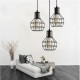 Industrial Vintage Metal Cage Fixture Ceiling Pendant Light Hanging Lamp Shade Without Bulb