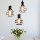 Industrial Vintage Metal Cage Fixture Ceiling Pendant Light Hanging Lamp Shade Without Bulb