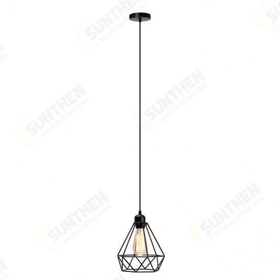 Industrial Vintage Metal Cage Hanging Ceiling Pendant Lamp Lighting Holder Shade