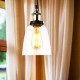 110V E26/E27 Vintage Industrial Pendant Light Bell-like Glass Shade Without Bulb