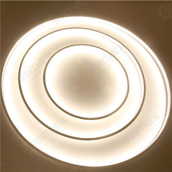 LED Ceiling Pendant Dimming Ring Light Holder Lamp Shade Fixture Home Living Room Decor AC220V