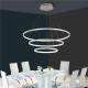 LED Ceiling Pendant Dimming Ring Light Holder Lamp Shade Fixture Home Living Room Decor AC220V