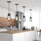 Metal Pendant Light Shade Ceiling Industrial Geometric Wire Cage Lampshade Lamp Chandeliers