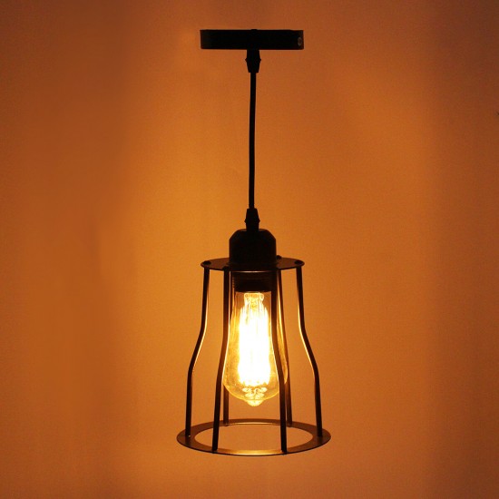 Metal Pendant Light Shade Ceiling Industrial Geometric Wire Cage Lampshade Lamp Chandeliers