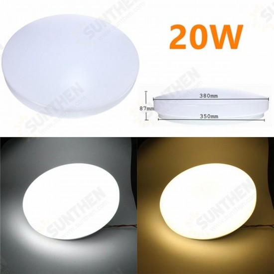 Modern 20W LED Round Ceiling Panel Light Down Lamp Kitchen Bathroom