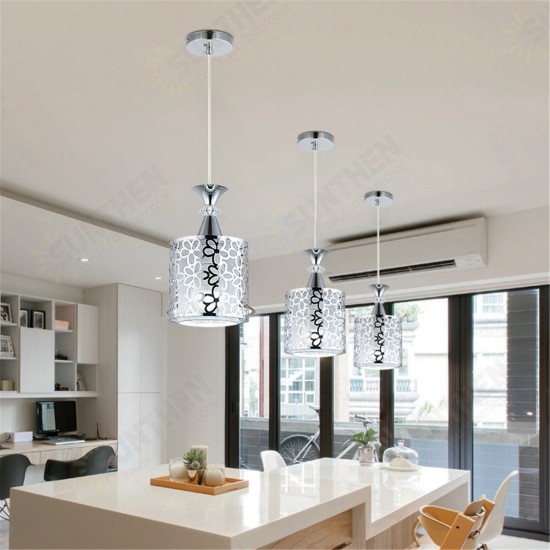 Modern Crystal Iron Ceiling Light Pendant Lamp Dining Room Chandelier Home