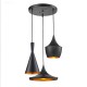 Pendant Beat Copper Shade Black/White Instrument Light 110-220V