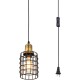 Plug-in Retro Iron Pendant Light Ceiling Lamp Hallway Bar Restaurant Corridor Fixture Chandelier Decor