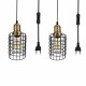 Plug-in Retro Iron Pendant Light Ceiling Lamp Hallway Bar Restaurant Corridor Fixture Chandelier Decor