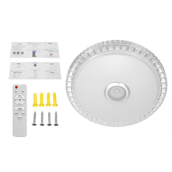 RGB LED Ceiling Lights Flush Mount Smart bluetooth Lamp Remote Control Dimmable