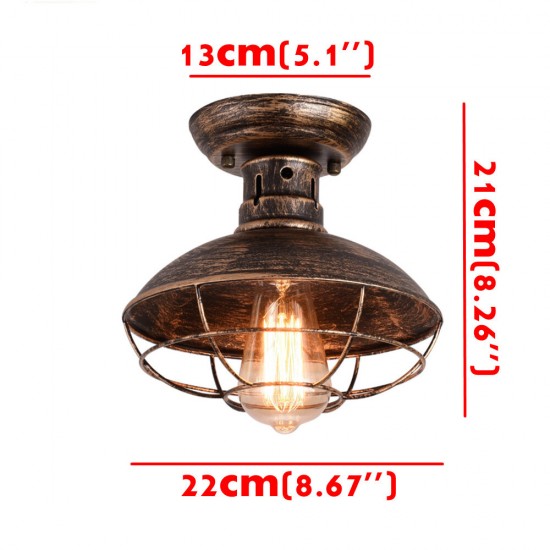 Retro Industrial Pendant Light Vintage Ceiling Lamp Hanging Fixture Office/Home Without Bulb