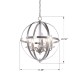 5-Light Candle Style Globe Chandelier Industrial Rustic Indoor Pendant Light Without Bulbs