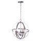 5-Light Candle Style Globe Chandelier Industrial Rustic Indoor Pendant Light Without Bulbs