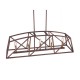 5-Light Candle Style Kitchen Island Linear Pendant