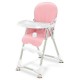 Portable Folding Baby High Chair Adjustable Plate Lockable Wheels PU Seat with Environmental Protection Material Stable for Kids